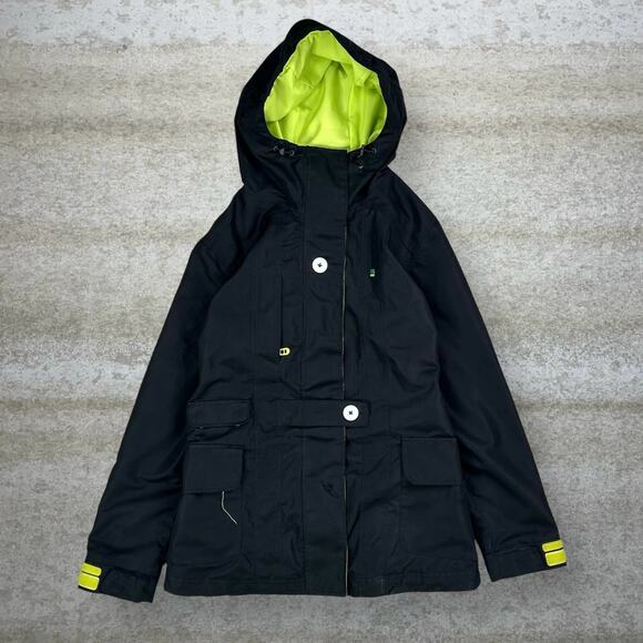 Bond Jackets & Blazers - Vintage 90s Bond Puffer Ski Jacket Womens M Jet Black Nylon Full Zip Insulated